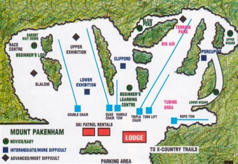 Pakenham Piste Map / Trail Map