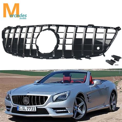 Gtr Style Front Bumper Grille For Mercedes R Sl Class Pre