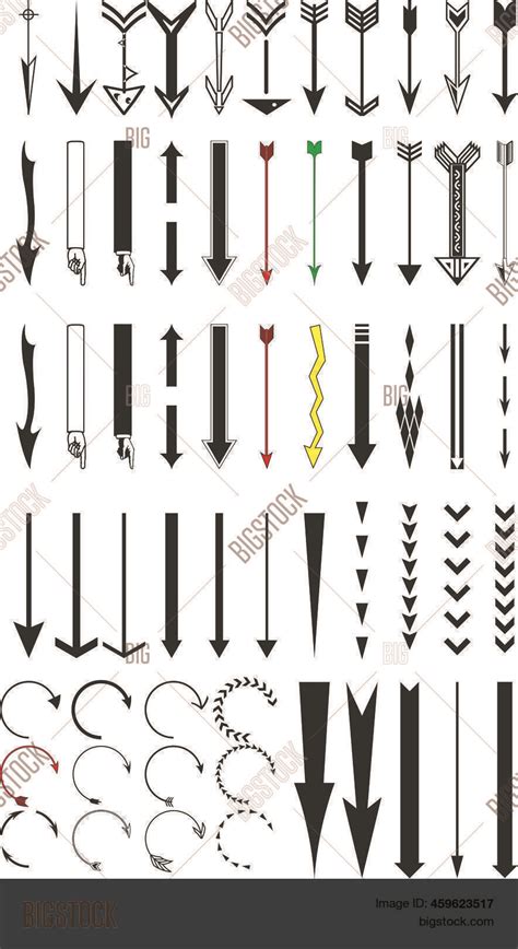 Arrows Big Black Set Vector Photo Free Trial Bigstock