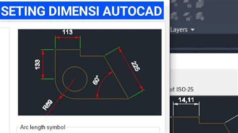 Cara Setting Dimension Autocad Youtube