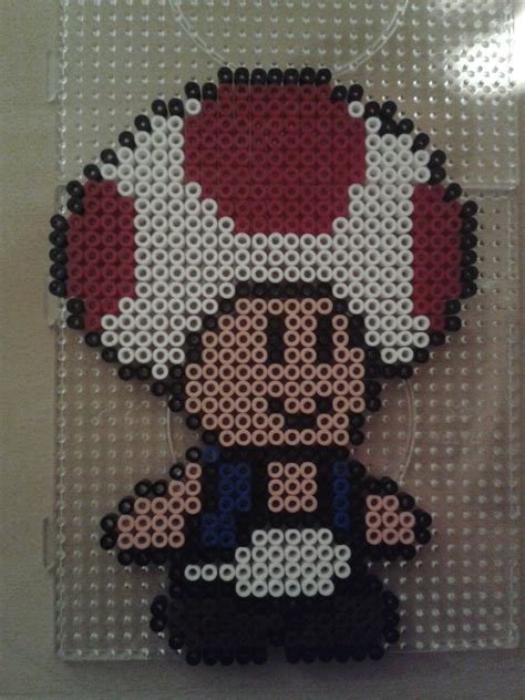 Toad Hama Beads By Anja Rattasepp Hama Beads Design Perler Bead Mario Hama Beads Mario