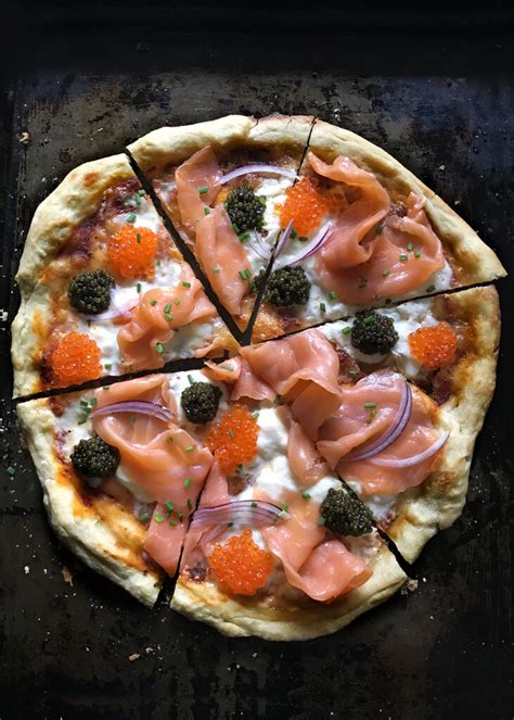 Smoked Salmon Pizza The Delicious Life