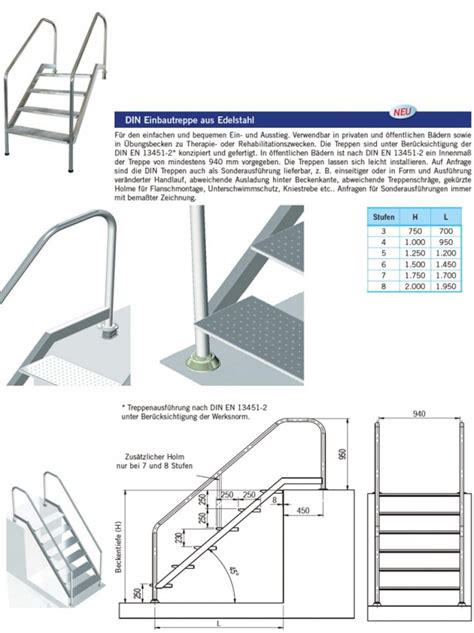 Einstiegsleiter U Treppe Kunststoff U V2A Oder V4A Weidemann