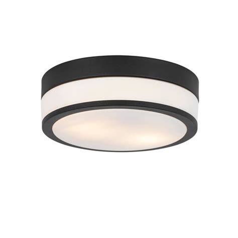 Nowoczesna lampa sufitowa zewnętrzna czarna 28 cm IP44 Flavi