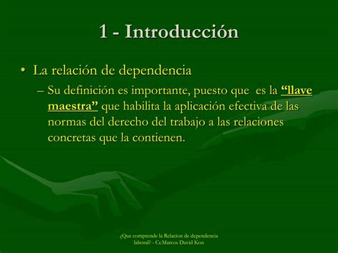 Ppt ¿qué Comprende La Relación De Dependencia Laboral Powerpoint