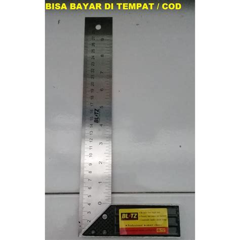 Jual PENGGARIS SIKU TUKANG BLITZ 30 CM STAINLESS Shopee Indonesia