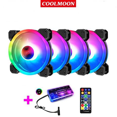 Combo Qu T T N Nhi T Fan Led Rgb Coolmoon V Hub Remote Coolmoon