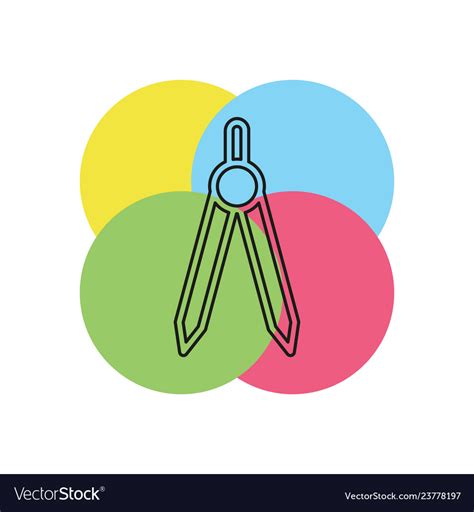 Geometric compass drawing Royalty Free Vector Image