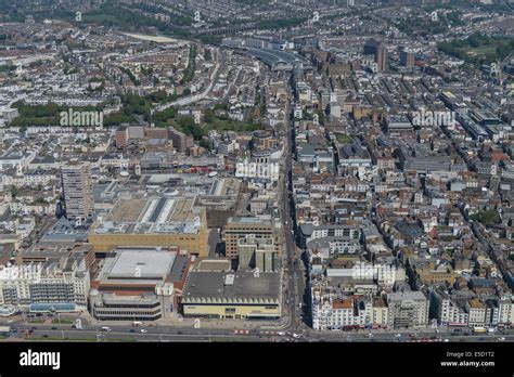 An Aerial View Of Brighton City Centre With The Railway Station Visible