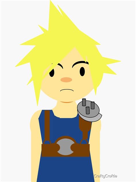 Cloud Strife Sticker By Craftycroftie Redbubble