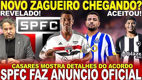 Acertado Spfc Anuncia Refor O Erison Nosso Novo Zagueiro