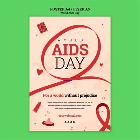 Free Psd World Aids Day Poster Template