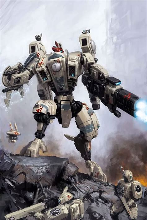 T'au Riptide Battlesuit - Art by Mark Holmes - 40K Gallery