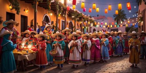 One the Most Colorful Mexican Traditions Las Posadas | Premium AI-generated image