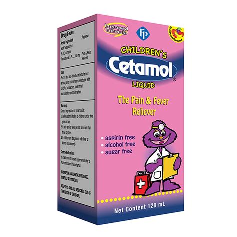 Children's Cetamol Liquid The Pain & Fever Reliever (120ml)