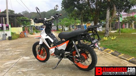 Koleksi Gambar Modifikasi Bebek Jadi Supermoto Lengkap Akmotir