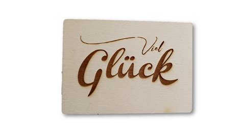 Holz Postkarte Viel Gl Ck