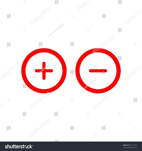 Plus Minus Sign Circle Icon Zoom Stock Vector 577777627 Shutterstock