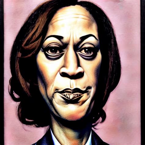 Krea Ai Portrait Of Kamala Harris Wearing Pantsuit By Otto