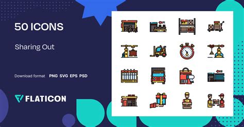 sharing  icon pack lineal color  svg icons