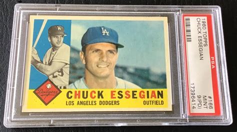 1960 Topps Baseball Trading Card 166 Chuck Essegian PSA 9 MINT PD EBay