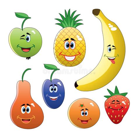 Citrus Fruits Group Cartoon Illustration Stock Vector Illustration Of