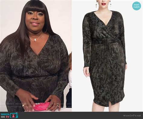 Wornontv Lonis Black Pleated Wrap Dress On The Real Loni Love Clothes And Wardrobe From Tv