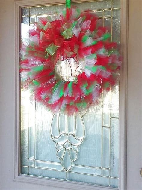 Christmas Wreath For Front Door Christmas Tulle Wreath Etsy