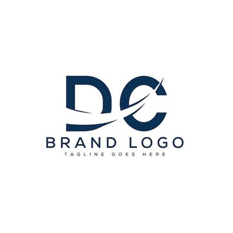 Projeto De Modelo Vetorial De Letra Do Logotipo Dc Para A Marca Vetor