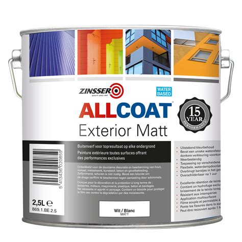 Zinsser Allcoat Exterior Matt Kopen Verf Van Niveau