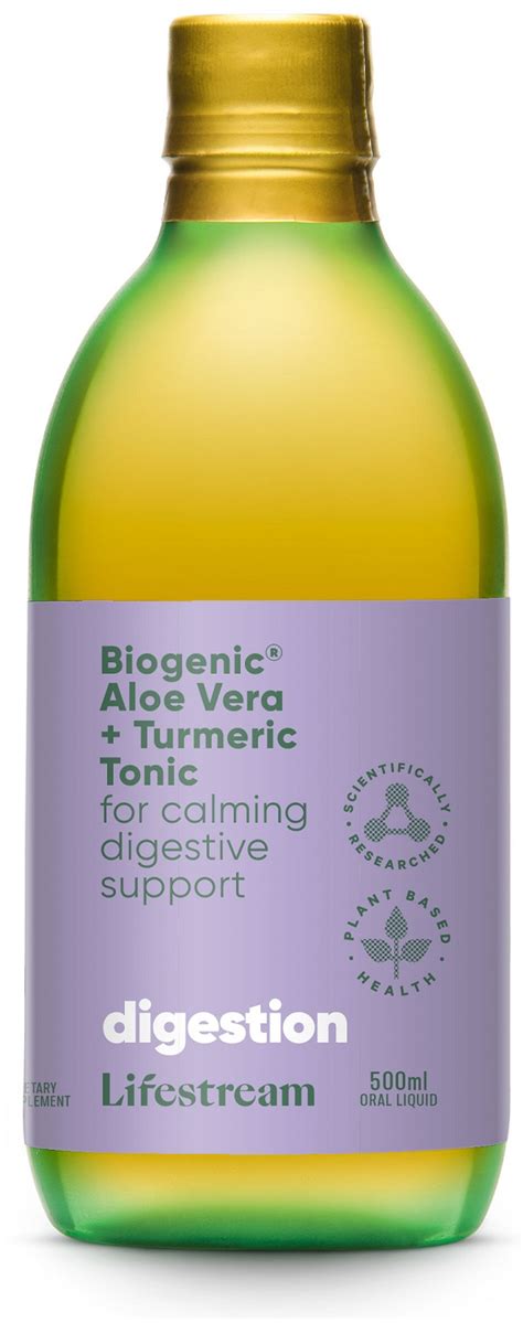 Lifestream Biogenic Aloe Vera Turmeric Tonic 500ml Lifestream