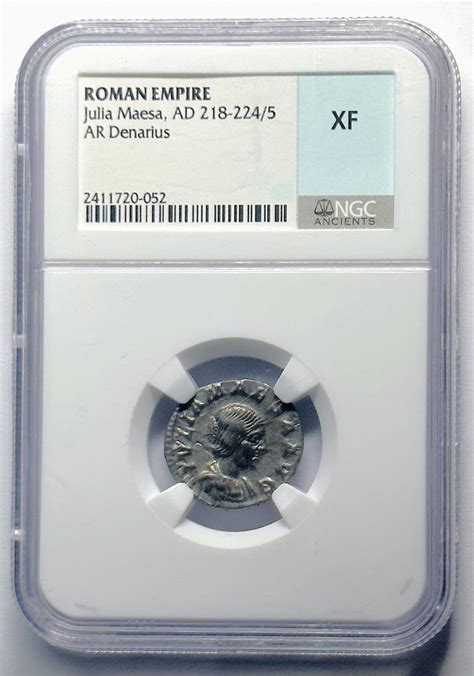 Julia Maesa Ar Denarius Roman Empire Ad Ngc Xf Graded Etsy