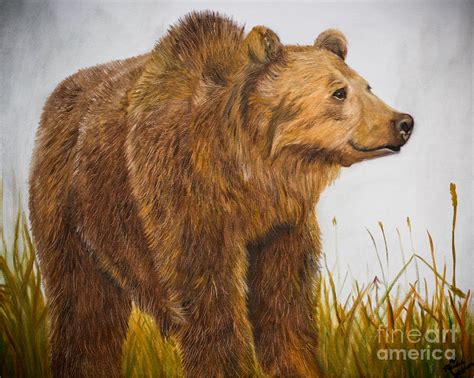 Grizzly Bear Painting by Mindee Green