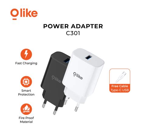 OLIKE POWER ADAPTER QUICK CHARGER PENGISI DAYA CEPAT C301 5V 3A Pilihan