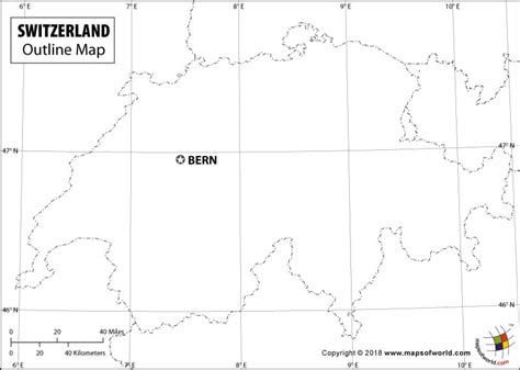 Switzerland Map Outline | Blank Map of Switzerland