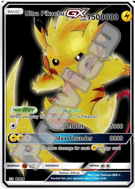 Ultra Pikachu GX Gmax Vmax Gigantamax Ex Pokémon Karte Etsy Schweiz