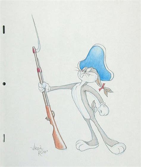 Virgil Ross Drawing Of Bugs Bunny Looney Tunes Characters Cool