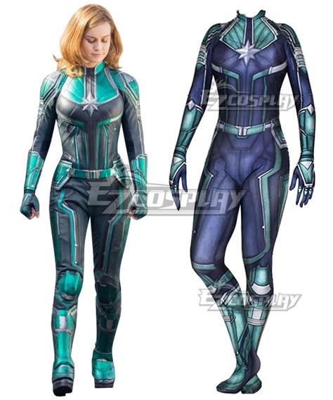 2019 Movie Captain Marvel Carol Danvers Cosplay Costume