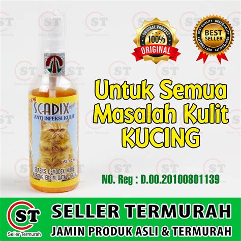 Jual Scadix Cat Spray Anti Infeksi Kulit Scabies Demodex Kudix Kudis