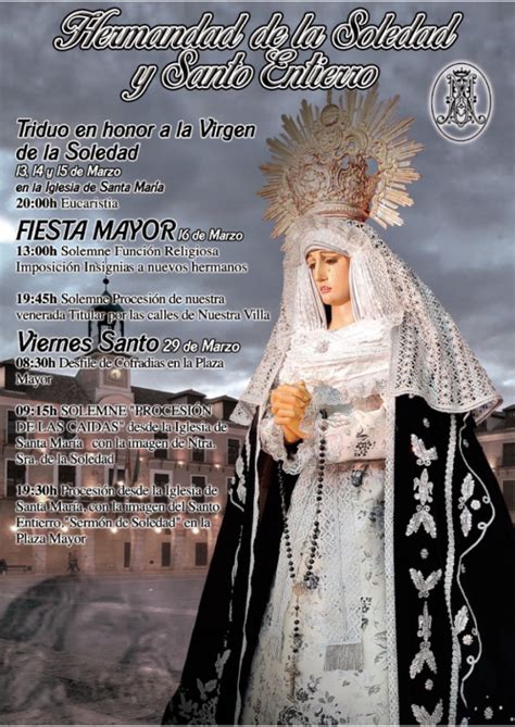 Fiesta Mayor Hermandad Ntra Sra De Soledad Y Santo Entierro Junta