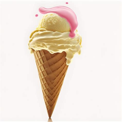 Premium AI Image | waffle cone with ice cream