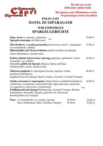 Capri Chojna Kawiarnia Restauracja Pizzeria Jedzenie na dowóz Chojna