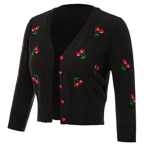 Cherry Cardigan Black Cybershop Australia