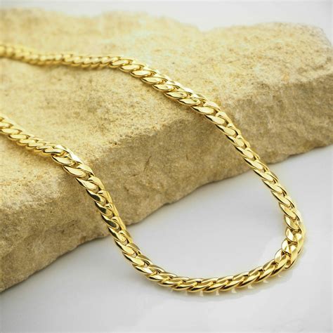 Ct Yellow Gold Hollow Cm Curb Link Chain Chains Cerrone