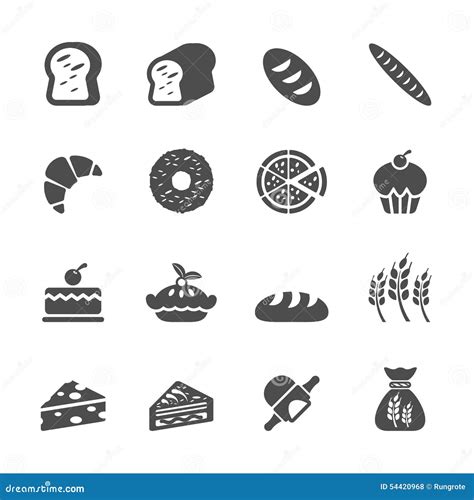 Bakery Icon Set Vector Eps10 Stock Vector Illustration Of Gastronomy