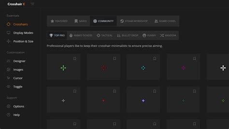 How To Save Custom Crosshair In Crosshair X Customizable Options