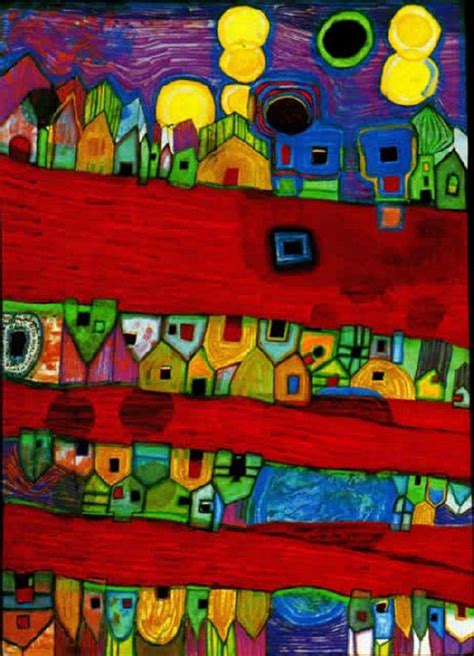 Friedensreich Hundertwasser 1928 2000 Red Streets Hundertwasser Art