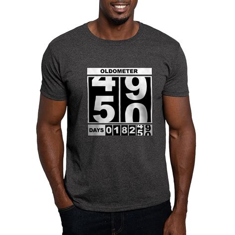 Cafepress 50th Birthday Oldometer Dark T Shirt 100 Cotton T Shirt