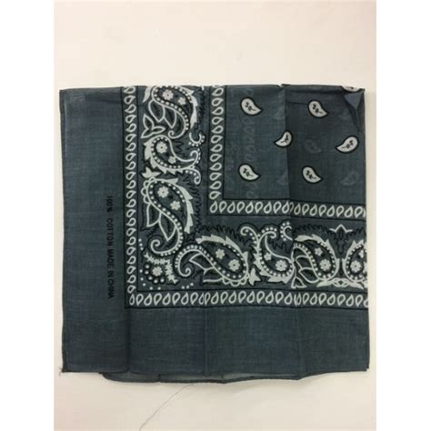 Grey Paisley Bandana