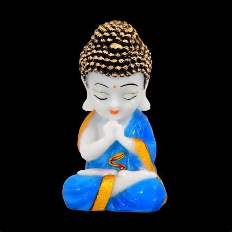 Polyresin Monk Buddha Statue Blue Home At Rs Piece In Jaipur Id